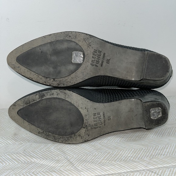 Eileen Fisher Womens 8.5 Sock Boot Gray Purl Stretch Knit Ankle Bootie Recycle - Picture 8 of 16